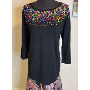 UNITED STATES SWEATERS Colorful Sequin Party Sweater